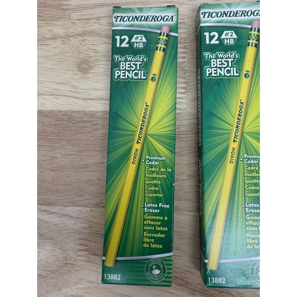 Dixon Ticonderoga #2 Pencils Woodcased Yellow 4 Packs Of 12 + 9 New #20‎